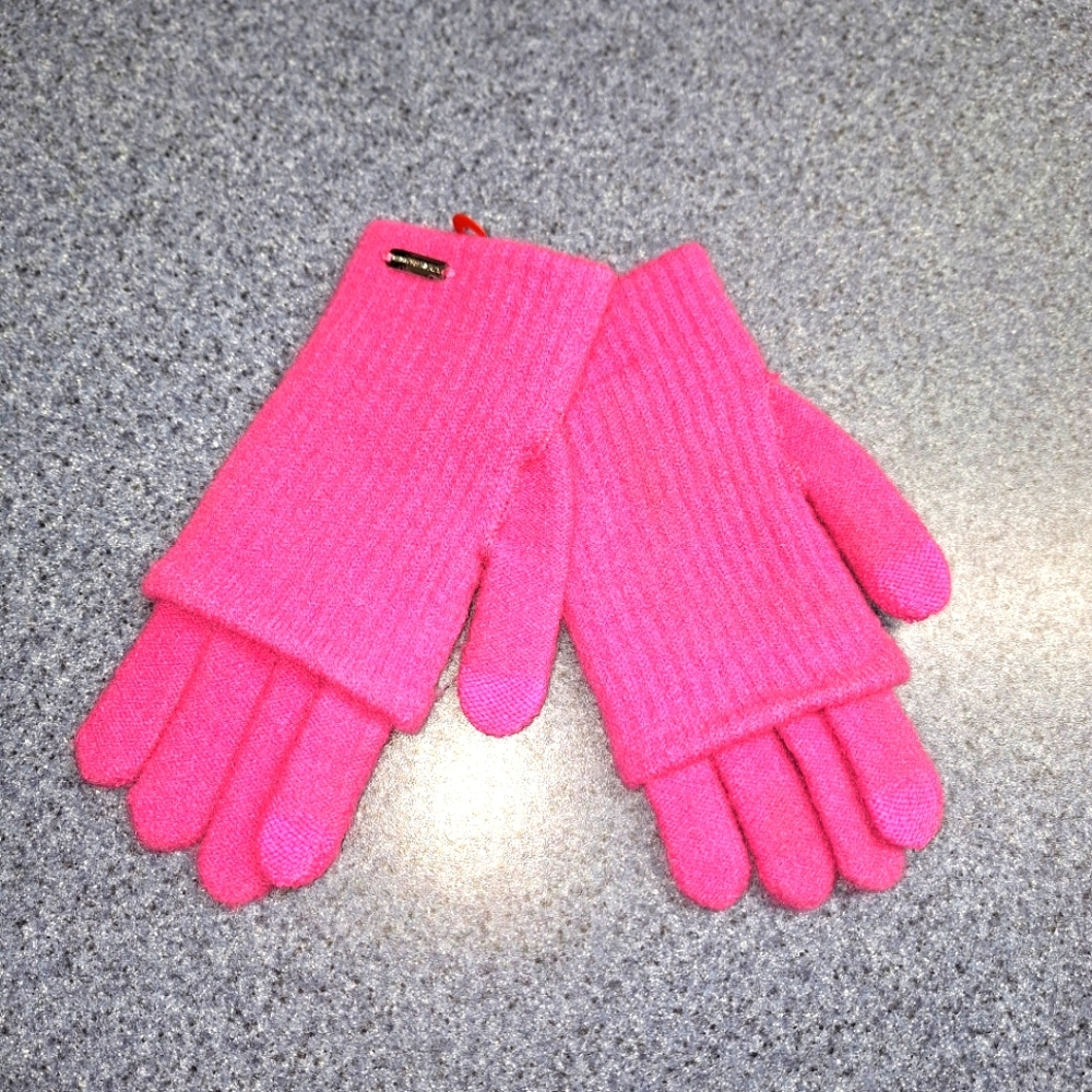 Steve Madden Women's Wool Blend Gloves, Hot Pink, Medium